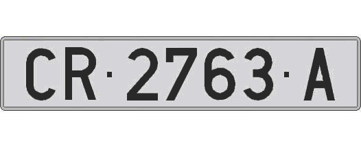 CR2763A matricula larga