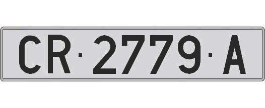 CR2779A matricula larga