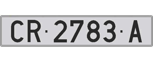 CR2783A matricula larga