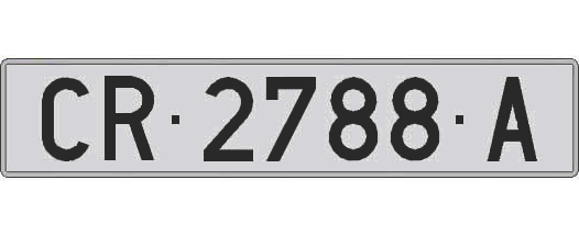 CR2788A matricula larga
