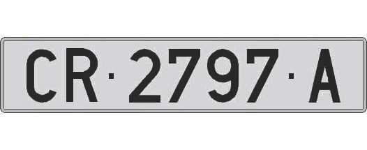 CR2797A matricula larga