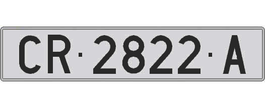 CR2822A matricula larga