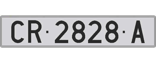CR2828A matricula larga