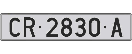 CR2830A matricula larga