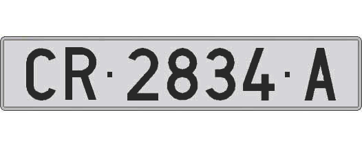 CR2834A matricula larga
