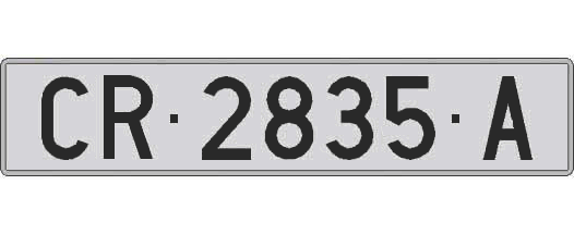 CR2835A matricula larga