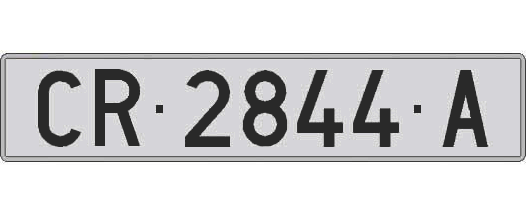 CR2844A matricula larga