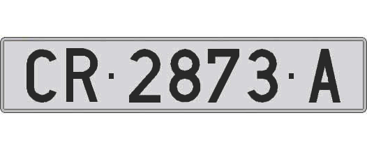 CR2873A matricula larga