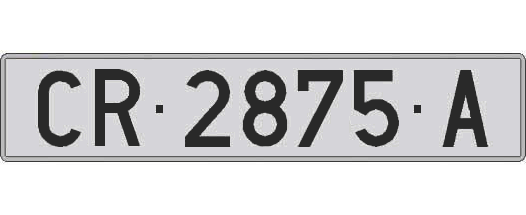 CR2875A matricula larga