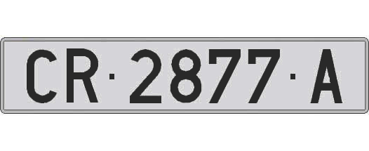 CR2877A matricula larga