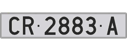 CR2883A matricula larga