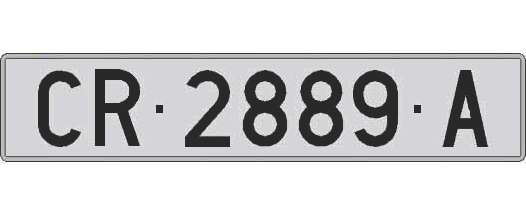 CR2889A matricula larga