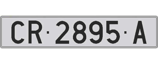 CR2895A matricula larga