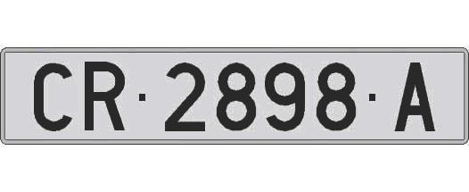 CR2898A matricula larga