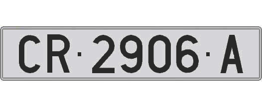 CR2906A matricula larga