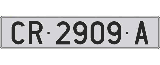 CR2909A matricula larga