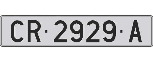 CR2929A matricula larga