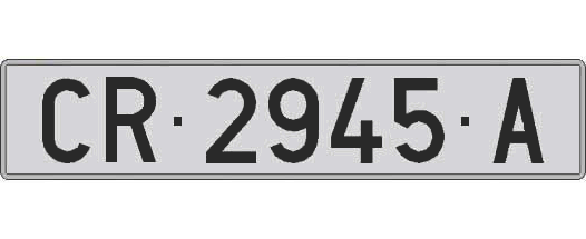 CR2945A matricula larga