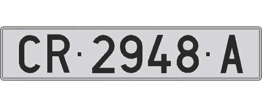 CR2948A matricula larga