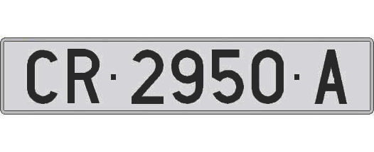 CR2950A matricula larga