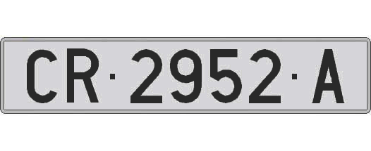 CR2952A matricula larga