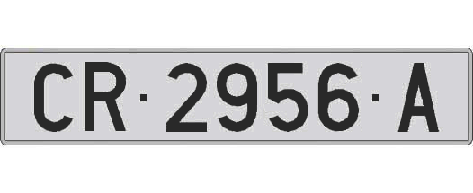 CR2956A matricula larga