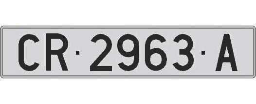 CR2963A matricula larga