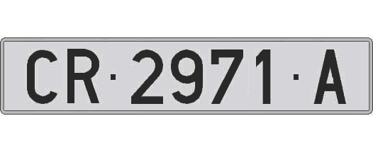 CR2971A matricula larga
