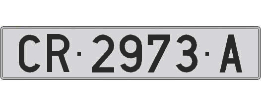 CR2973A matricula larga