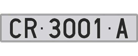 CR3001A matricula larga