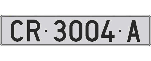 CR3004A matricula larga