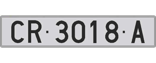 CR3018A matricula larga