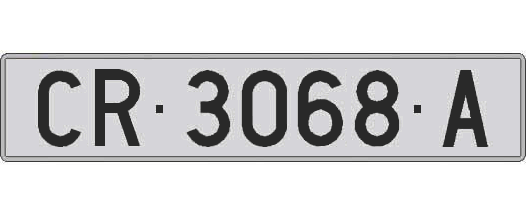 CR3068A matricula larga