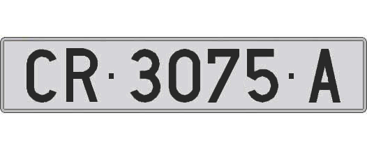 CR3075A matricula larga