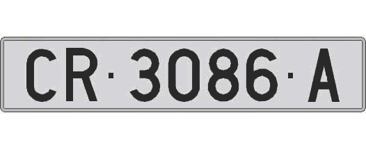 CR3086A matricula larga