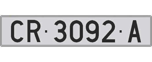 CR3092A matricula larga