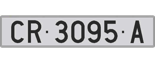CR3095A matricula larga