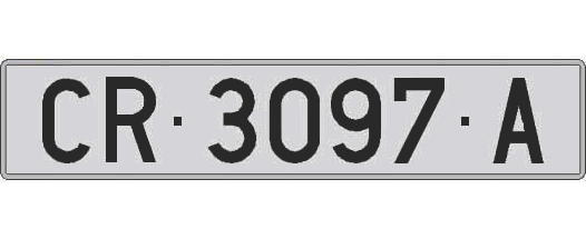 CR3097A matricula larga