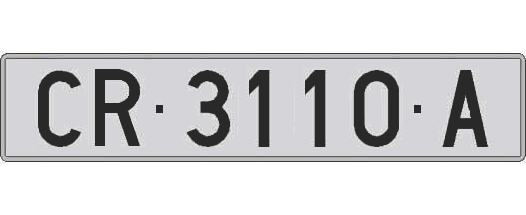 CR3110A matricula larga