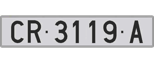 CR3119A matricula larga