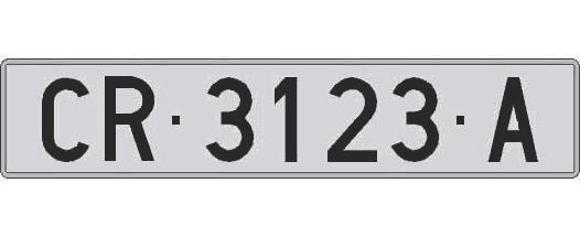 CR3123A matricula larga