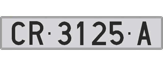 CR3125A matricula larga