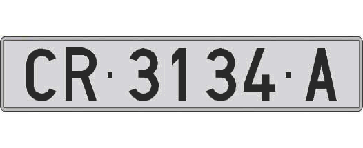 CR3134A matricula larga