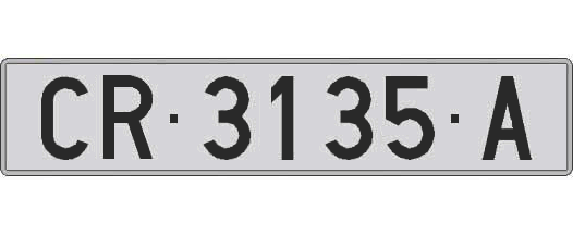 CR3135A matricula larga