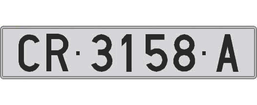 CR3158A matricula larga