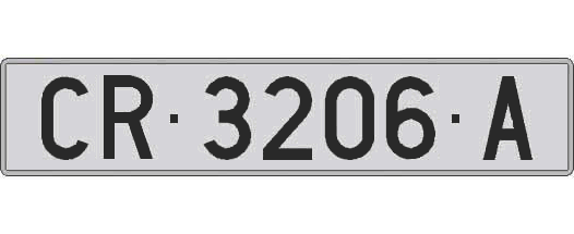 CR3206A matricula larga