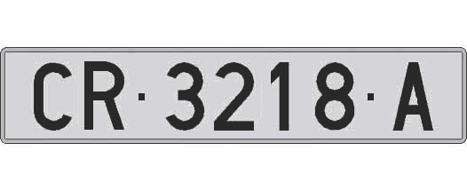 CR3218A matricula larga
