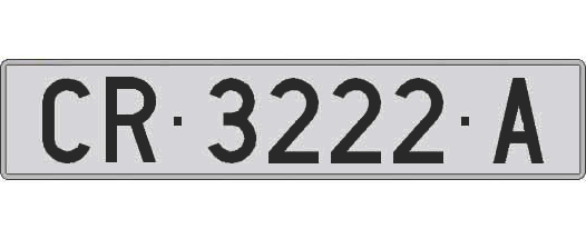 CR3222A matricula larga