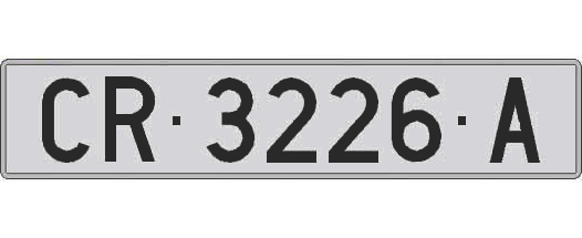 CR3226A matricula larga