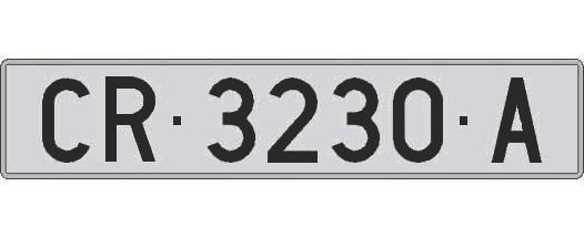 CR3230A matricula larga